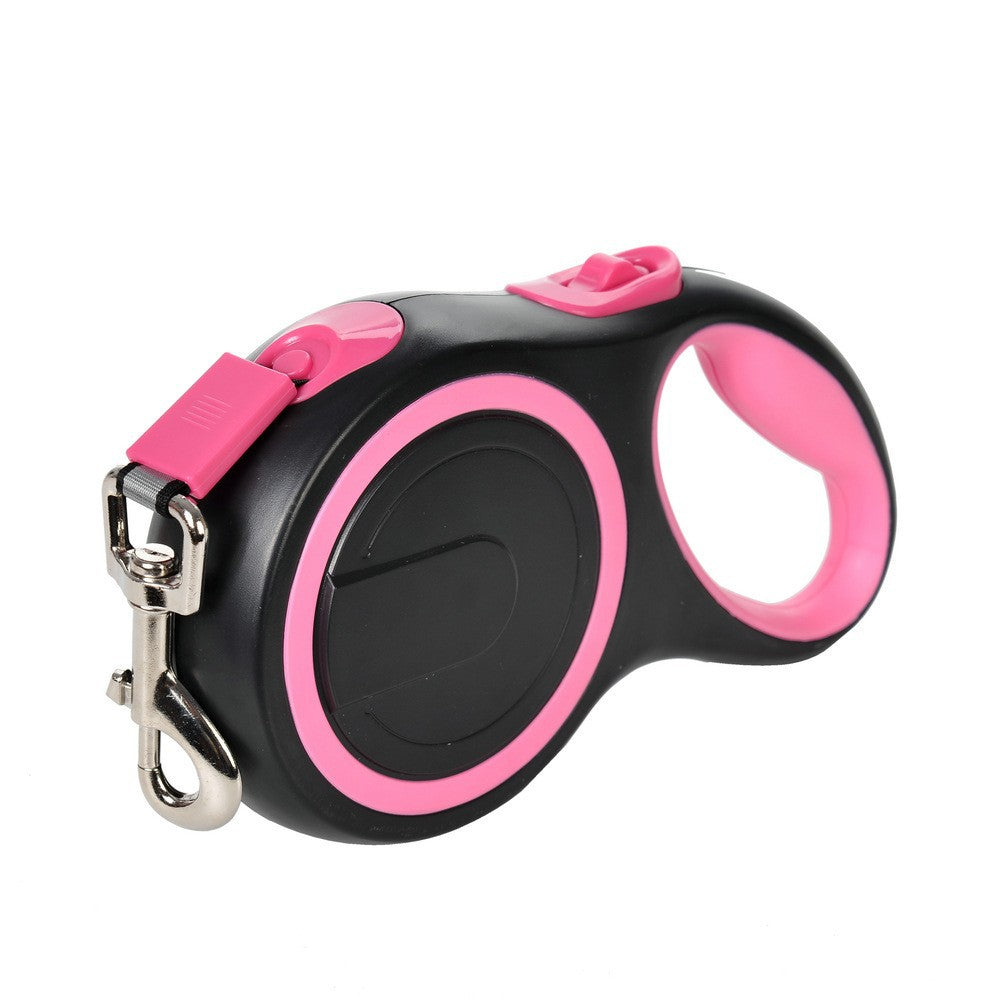 Retractable Dog Leash with Reflective Nylon Tape & Comfortable Handle