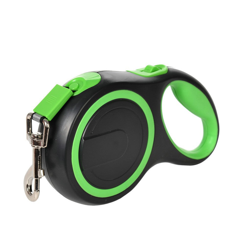 Retractable Dog Leash with Reflective Nylon Tape & Comfortable Handle